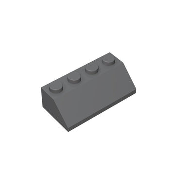 Classic Building Bulk Part Slope 45 2X4 Smooth, 200 Piece Dark Grey Building Slope 45 2X4 Smooth, Compatible With Lego Parts And