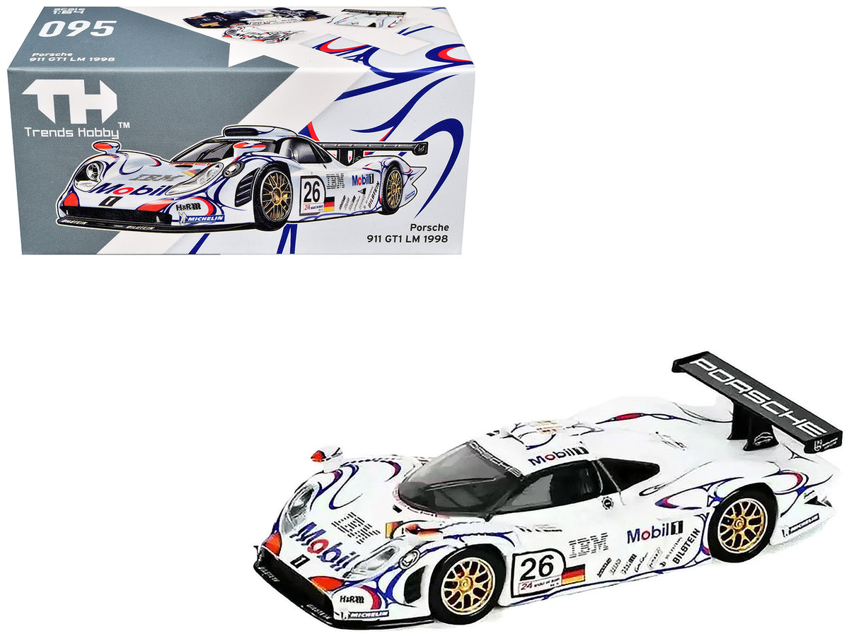 Porsche 911 GT1 #26 Allan McNish - Stephane Ortelli - Laurent Aiello inchPorsche AGinch Winner inch24 Hours of Le Mansinch (1998) 1/64 Diecast Model Car by Trends Hobby