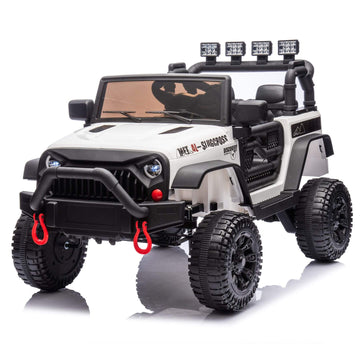 ToyRides Elite 24V Kids Ride On Car W/Parents Remote Control, White