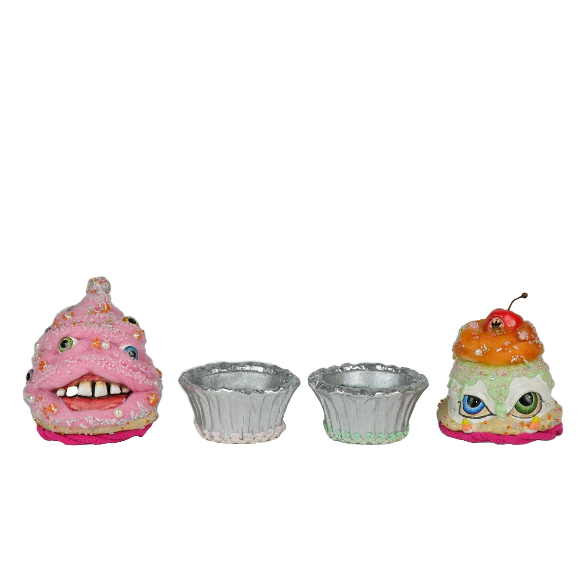 Sticky Sweet Crazy Eyes Cupcakes Assortment of 2 | Halloween Decor | Katherine's Collection