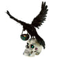 Watchful Crow with Tea Light Lantern | Halloween Decor | Katherine's Collection