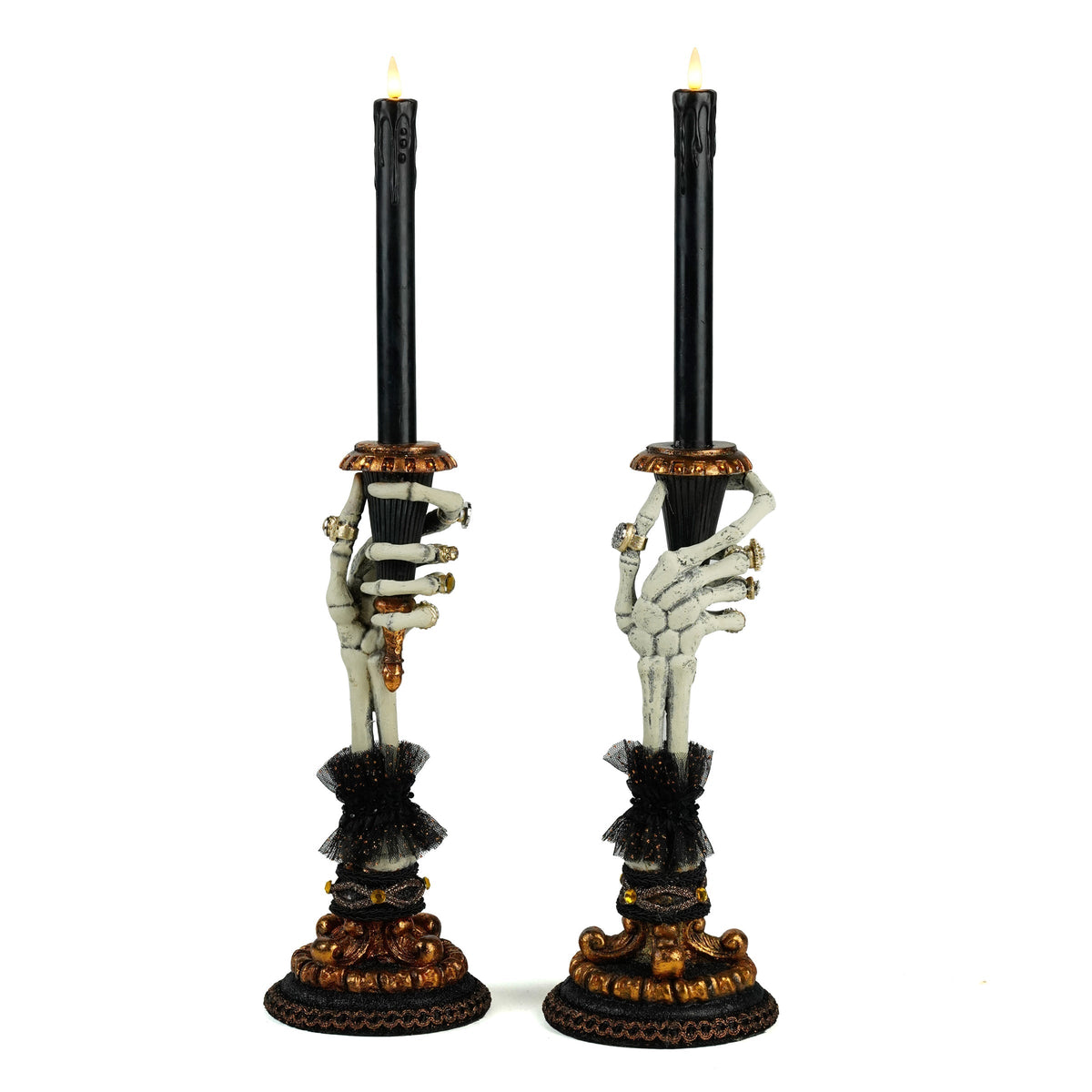 Skeleton Hand Candle Holders Set of 2 | Halloween Decor | Katherine's Collection