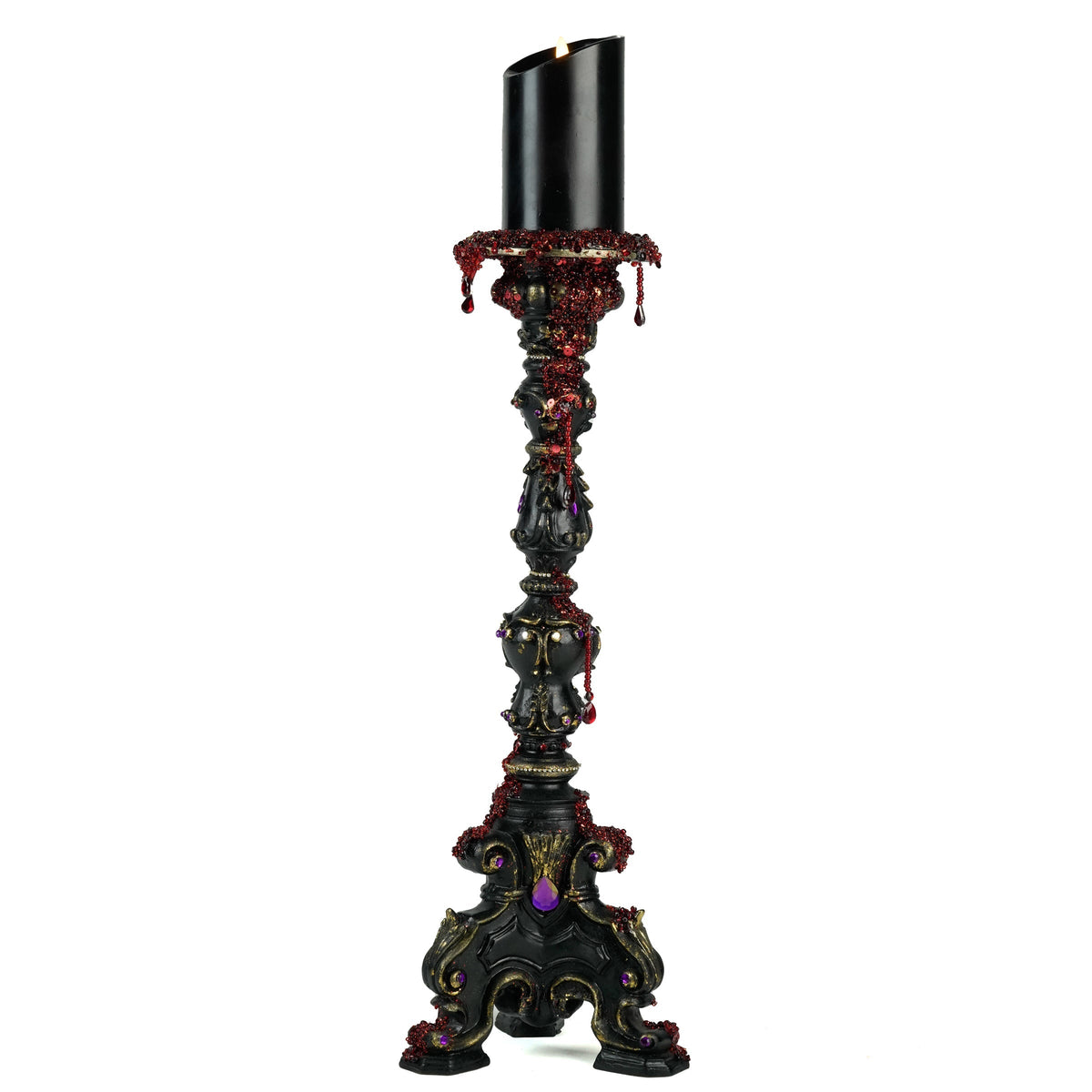 Kiss of Death Candle Stick | Halloween Decor | Katherine's Collection