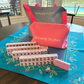All In One - Mahjong Bundle - American Mahjong Set 166 2-Color Tiles - Blue & Pink Bag  Blue Mat