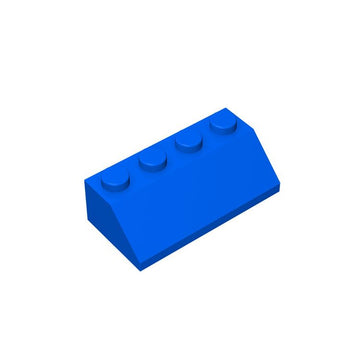 Classic Building Bulk Part Slope 45 2x4 Smooth, 200 Piece Blue Building Slope 45 2x4 Smooth, Compatible with Lego Parts and Piec