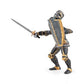 Papo Armored Black Knight Figure - 8cm Plastic Toy - Black, Model 39275