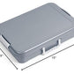 Madzee Plastic Activity Tray With Lid For Slime, Beads, Sand And Sensory Toys - 15 Inches (Gray)