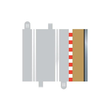 Scalextric C8223 Borders Tan Half Straight 6.75 Inches