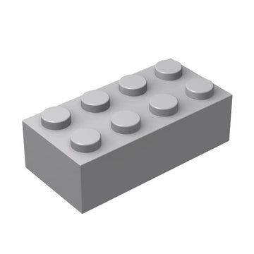 Classic Brick Block Bulk, Light Gray Bricks 2X4, Building Bricks Flat 100 Piece, Compatible With Lego Parts And Pieces: 2X4 Ligh