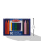 Melissa & Doug Jumbo Triangular Crayons - 10-Pack, Non-Roll, Plastic, Multi Color, Model 14148