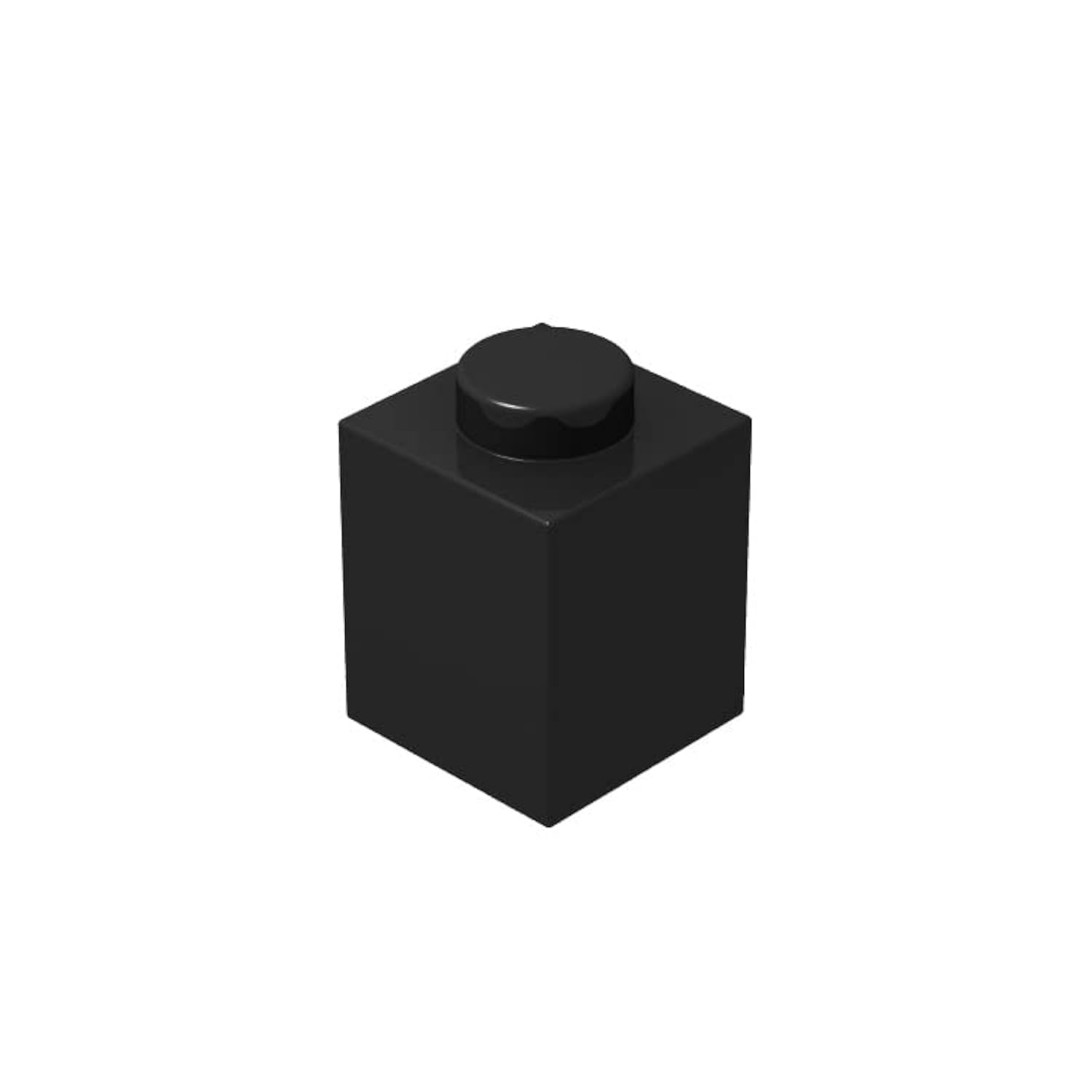 Classic Brick Block Bulk, Black Bricks 1X1, Building Bricks Flat 100 Piece, Compatible With Lego Parts And Pieces: 1X1 Black Bricks(Color:Black)