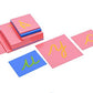 Adena Montessori Lower Case Sandpaper Letters - Cursive -Without Box Cursive Wooden Letters For Kids Language Learning