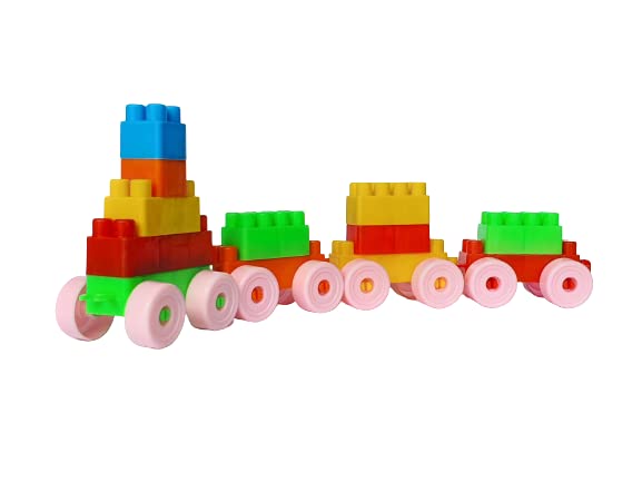Motherhood Building Blocks With Wheels, Train Blocks Puzzle Game, Kids Smart Activity Fun With Learning & Educational, Imaginati