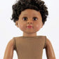 American Fashion World 18-Inch 'Isaac' African American Vinyl Posable Boy Doll with Dark Brown Hair | Undressed Doll | enhanced Quality & Design