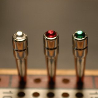 WE Games Brass Cribbage Pegs with Austrian Crystals - Set of 3 - Crystal Clear