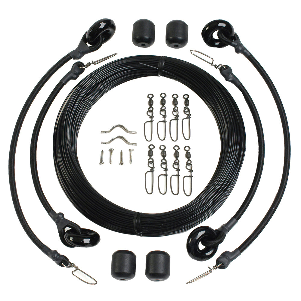 Lees Deluxe Rigging Kit - Double Rig Up To 37ft. - Black Mono