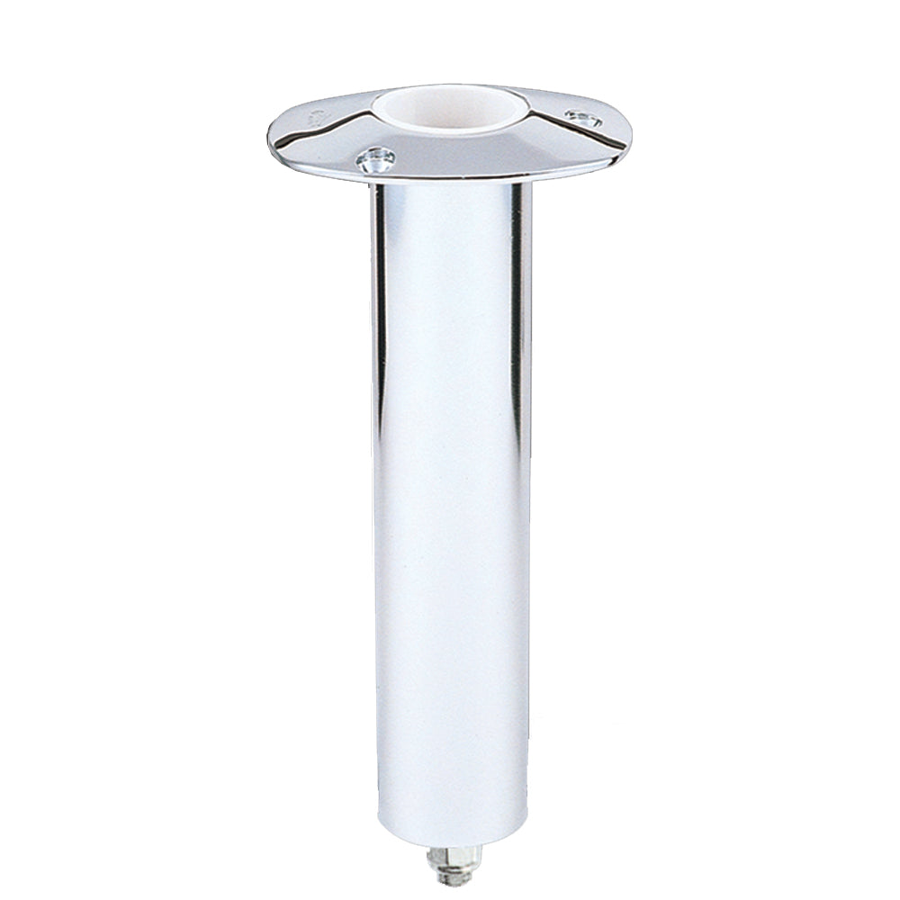 Lees 0° Stainless Steel Swivel Base Flush Mount Rod Holder 2.25 OD X 10.5 Tube