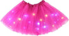 Bybyseno Girl Tutu Skirt, Light Up Led Ballet Tutu Skirt 2-8 Years Fluffy Ballet Dress Up Costume For Kids Party 3-Layer Multico