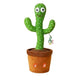 Ramya Collections Dancing Cactus Talking Toy Cactus Plush Toy Wriggle Singing Recording Funny Education Toys for Babies Children