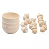Shopora 2Xnatural Wooden Acorns Kit Set Counting & Sorting For Painting Diy Crafts Crafts | MultiPurpose Craft Supplies | Craft