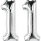 collectivemed Number Foil Balloon 16 Inch  SILVER Colour (SILVER11)