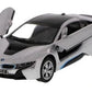 Kinsmart New 1:36 Display - Silver Color Bmw I8 Diecast Model Car