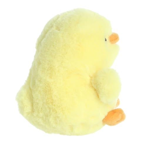 Aurora® Round Rolly Pet™ Chickadee Chick™ Stuffed Animal - Adorable Companions - On-The-Go Fun - Yellow 5 Inches
