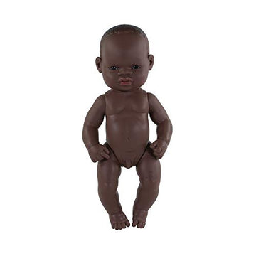 Miniland Educational - 12.63'' Anatomically Correct Newborn Baby Doll, African Boy