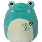 Squishmallow Frog 30Cm (12 Inch) Ludwig Xoxo Heart Valentine Teal Plush Stuffed Animal Super Soft Cuddle Pillow