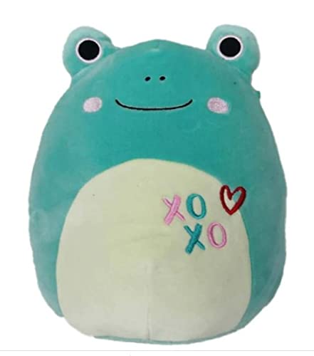 Squishmallow Frog 30Cm (12 Inch) Ludwig Xoxo Heart Valentine Teal Plush Stuffed Animal Super Soft Cuddle Pillow