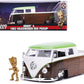 1963 Volkswagen Bus Pickup Truck With Groot Diecast Figurine ''Guardians Of The Galaxy'' ''Marvel'' Series 1/24 Diecast Model Ca