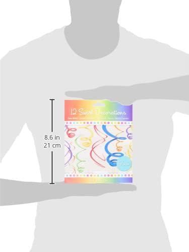 Amscan Party Hanging Swirls | Rainbow | Party Decor