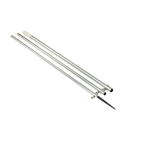 Lees 18 Center Rigging Pole - Bright Silver/Black Spike (MKII)