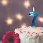 2.76 inch Blue 7 Birthday Candles,3D Number 7th Cake Topper for Birthday Decorations Number 17 27 71 72 73 74 75 76 77 78 79