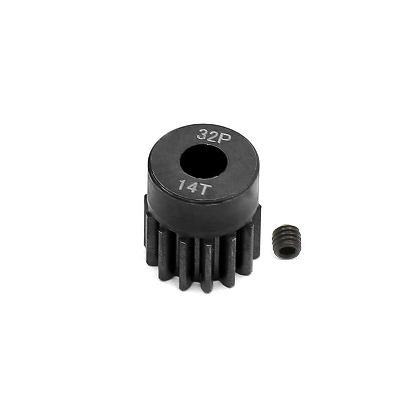 5-Pack Black Steel Metal 32P 5mm Pinion Motor Gear Sets 13T 14T 15T 16T 17T Compatible with HPI Kyosho Losi Axial Tamiya 1/8 1/1