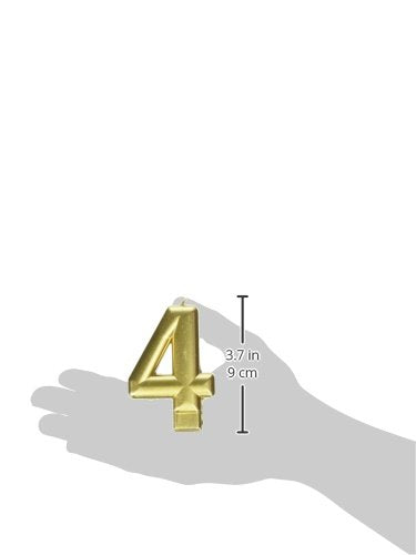 Amscan Gold Metallic Birthday Candle, 3 1/4" Wax Party Supply, Model 170420, 1 Piece