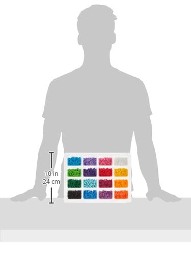 Perler Beads Fun Colors Fuse Beads and Storage Tray For Kids Crafts, 4000 pcs