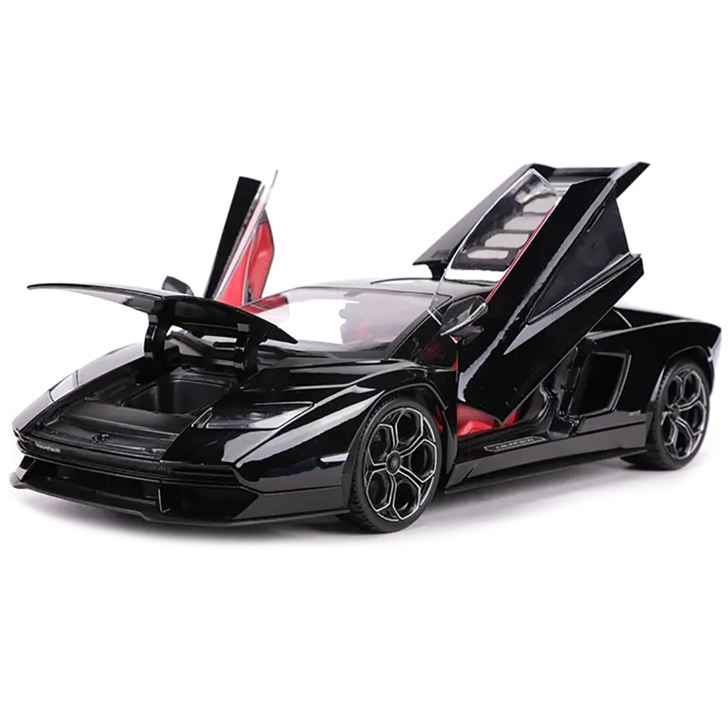 Lamborghini Countach Lpi 800-4 Black With Red Interior ''Special Edition'' 1/18 Diecast Model Car By Maisto