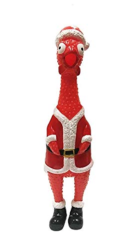 Animolds Squeeze Me Christmas Chicken- Hilarious Screaming Rubber Chicken Toy for Kids Novelty Squeaky Toy | The Perfect Stocking Stuffers for Kids and mature-themeds (2-Pack)