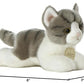 Aurora® Adorable Miyoni® Grey Tabby Cat Stuffed Animal - Lifelike Detail - Cherished Companionship - 8 Inches