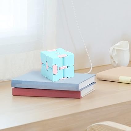 Blue Infinity Cube Magic Toys Antistress Endless Cube Hand Flip Stress Reliver Finger Antism Game Pockets Toy Gift Anxiety Relief and Kill Time Fidget Blocks