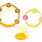 Dpn Racks 3 In 1 Kids Musical Dafli Toy Set , 6 Inch Handheld Tambourine Hand Bell Percussion Musical Toy For Kids  2 Pcs Tambo