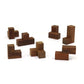 Wooden Cube Puzzle Holiday Puzzle Games (2.5 x 2.5 Inch, Brown Color)