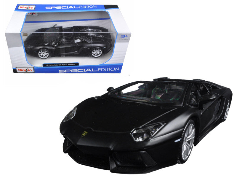 Lamborghini Aventador LP 7004 Roadster Matt Black 1/24 Diecast Model Car  by Maisto