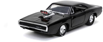 Jada Toys Fast & Furious 1:32 Die-cast Car - 1970 Dom's Dodge Charger, Black, 5 inches, Model 32215, Rubber Material
