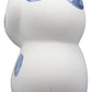 Ebros Japanese Good Luck And Fortune Charm Beckoning Cat Maneki Neko With Baby Bib Miniature Ceramic Figurine 2.5' Tall Welcoming Lucky Cats Symbol (White Maneki Neko With Blue Ears)