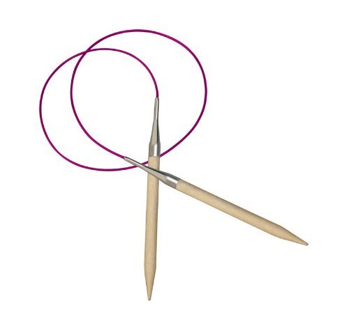 KnitPro-Basix Beech Fixed Circular Needles 40-Size 19/15mm