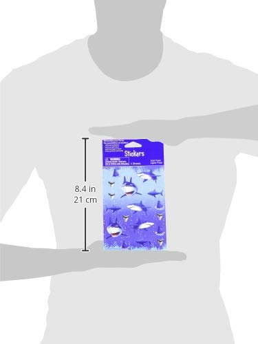 Creative Converting 40887 Shark Splash Deep Blue Stickers