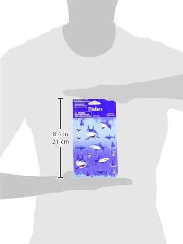 Creative Converting 40887 Shark Splash Deep Blue Stickers
