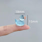 100pcs Luminous Mini Ducks,15 mm Dollhouse D  cor Resin Ducks Glow in The Dark for Aquarium Decor Micro Fairy Garden Landscape H